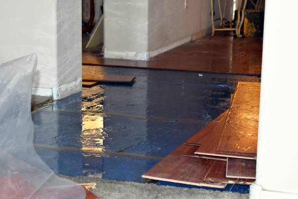 Professional Basement Flood Cleanup technician working in Lancaster, NH